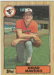 1987 Topps Baseball Cards      398     Brad Havens